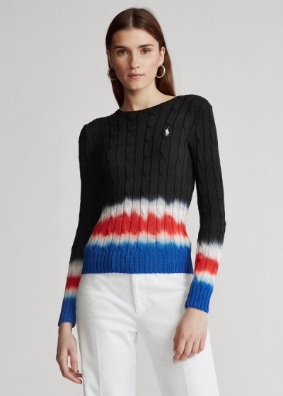 Women's Polo Ralph Lauren Tie-Dye Cable-Knit Sweater | 508126UDX